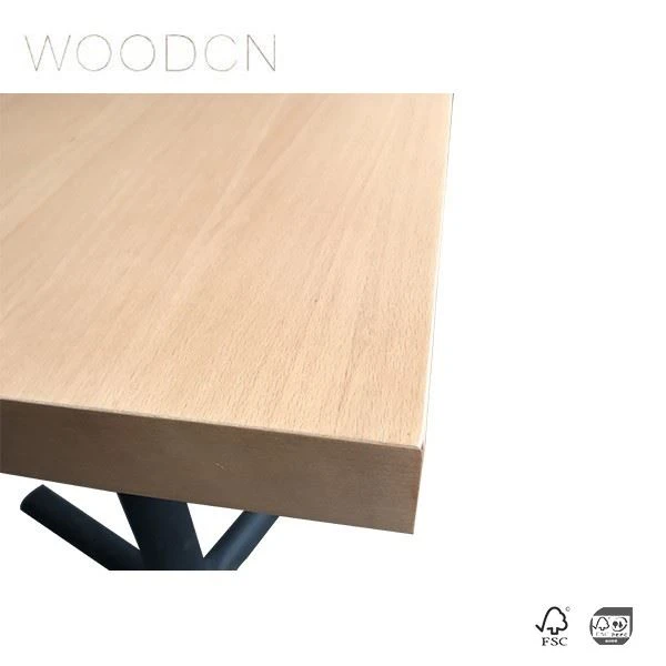 Veneer Walnut Wood Leather Dining Table Top